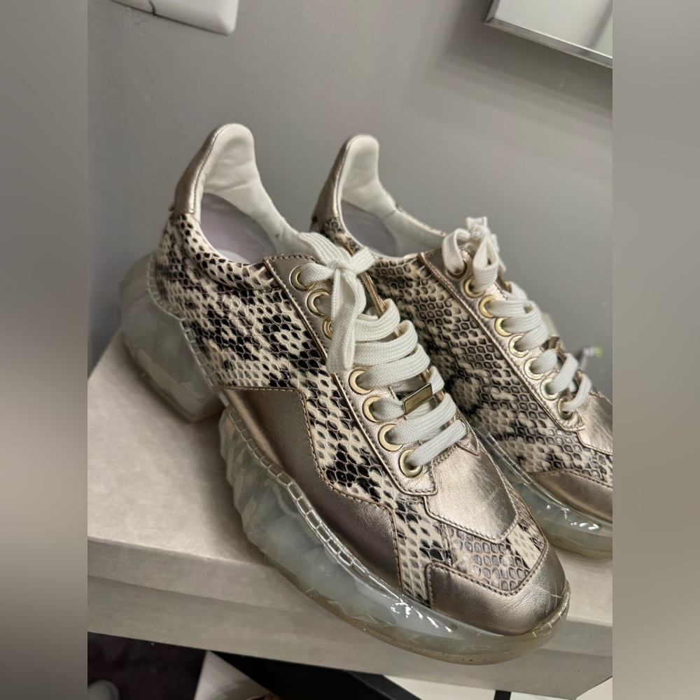 Jimmy choo Stylish Women's Snakeskin Sneakers